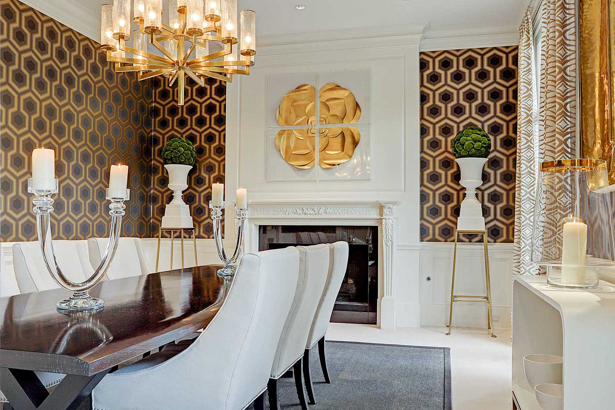 Crescent Gate dining room home design, Houston